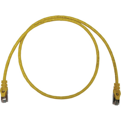 Tripp Lite N262-S03-YW Cat6a 10G Snagless Shielded Slim STP Ethernet Cable (RJ45 M/M), PoE, Yellow, 3 ft. (0.9 m)
